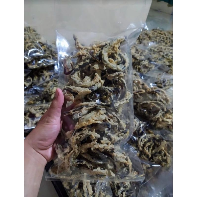 

kripik belut welut goreng krispi