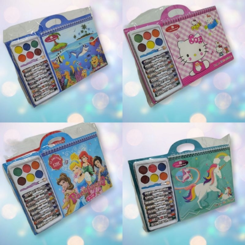

CRAYON BOOK - BUKU GAMBAR + CRAYON - BUKU GAMBAR ANAK - DIY COLORING