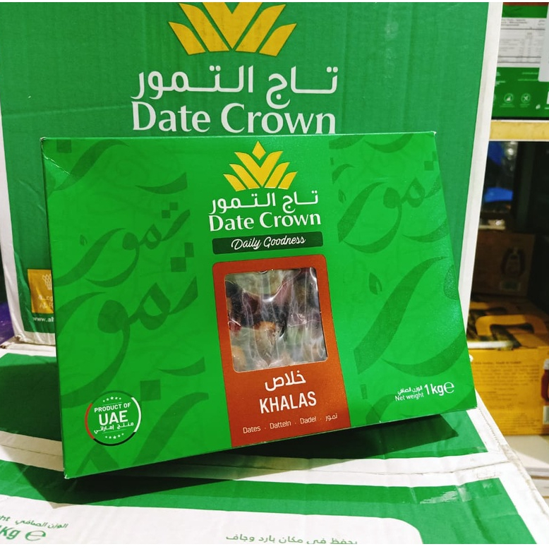 

Kurma Date Crown Khalas 1 kg Kemasan Terbaru