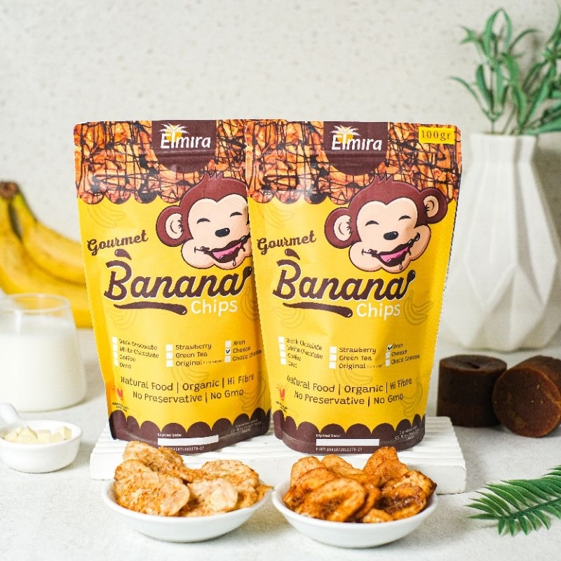 

Keripik Pisang Original 100gram Elmira / Banana Chips / Keripik / snack / cemilan / makanan ringan / hampers idul fitri