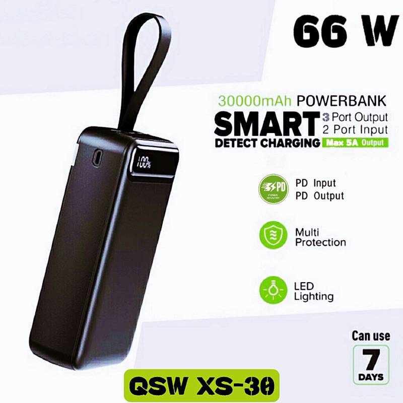 PowerBank Portable 20000mAh  30000mAh PD Power Delivery Supper Fast Charging MAX 66 Watt