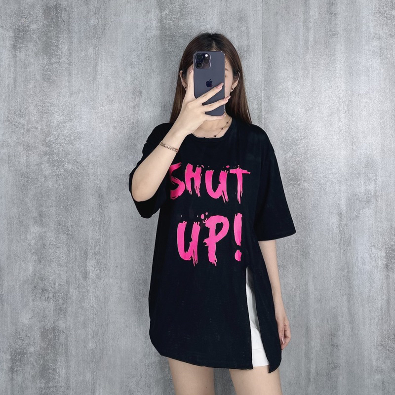 KAOS OVERSIZE JUMBO SHUT UP | kaos wanita jumbo oversize xxl