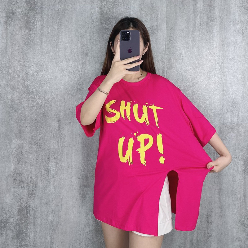 KAOS OVERSIZE JUMBO SHUT UP | kaos wanita jumbo oversize xxl