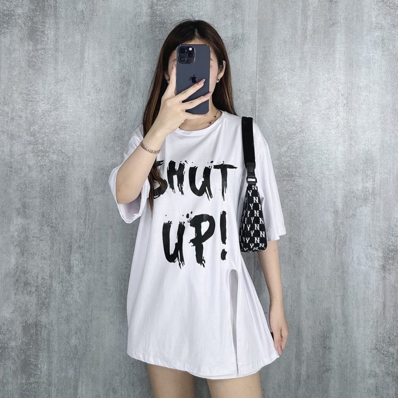 KAOS OVERSIZE JUMBO SHUT UP | kaos wanita jumbo oversize xxl