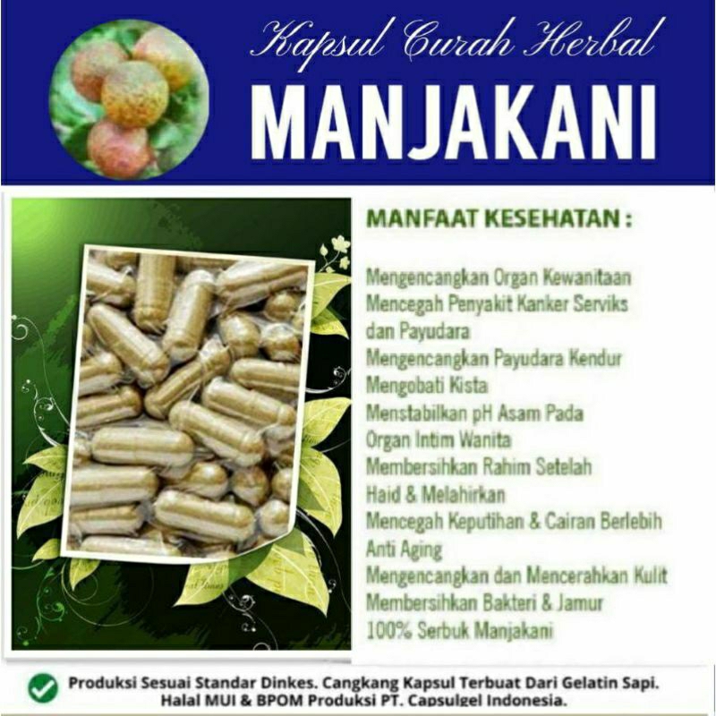 

MANJAKANI SUPER 100 KAPSUL OBAT HERBAL ALAMI (GRADE A5)