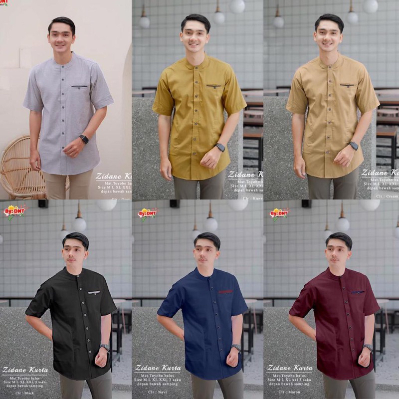 ZIDANE KURTA BAJU KOKO ZIDANE BAJU KOKO PRIA KEREN KEKINIAN