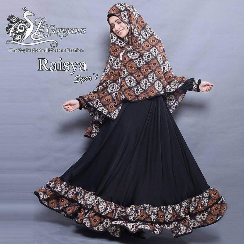 BIG SALE Brand Premium LIL RAISYA SYARI Gamis Dress Khimar Hijab Jilbab Kerudung Batik Etnik