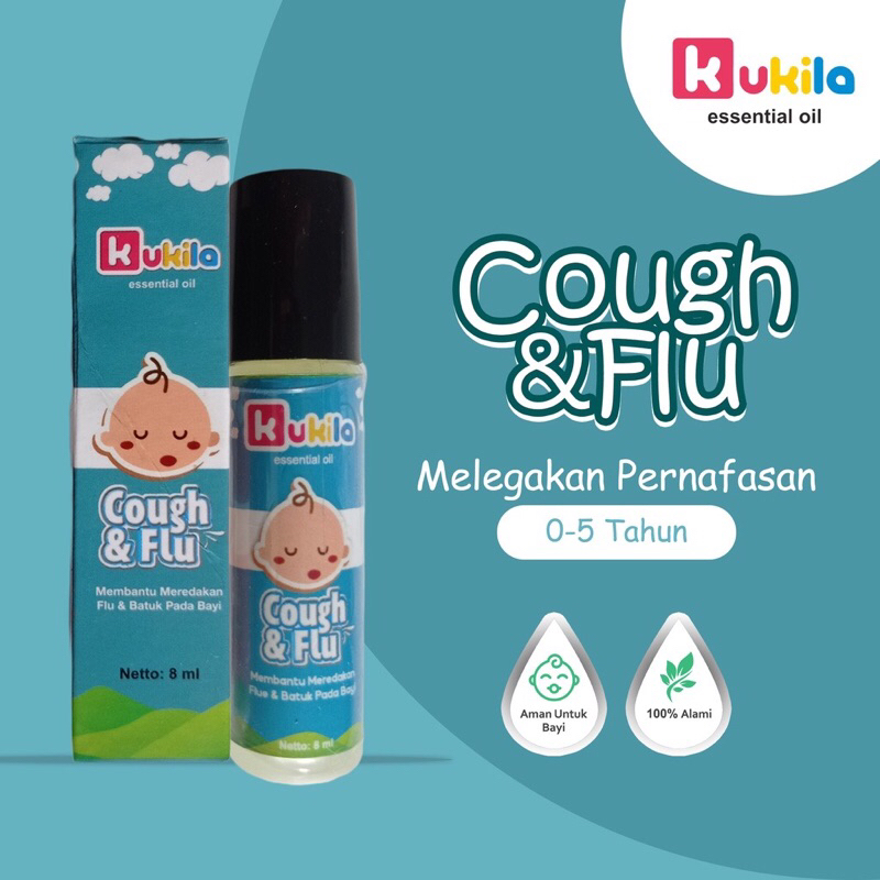 KUKILA ESSENTIAL OIL COUGH & FLU , FEVER DROP 8ml