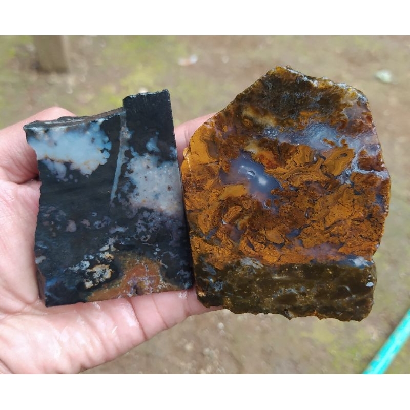 batu akik bahan lempengan pancawarna batu garut clasik galian ci angel