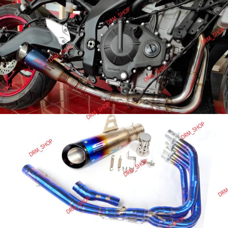 KNALPOT RACING ZX25R FULLSISTEM ZX25R ZX25R NEW IMPORT PNP SC PROJECT HALF BLUE