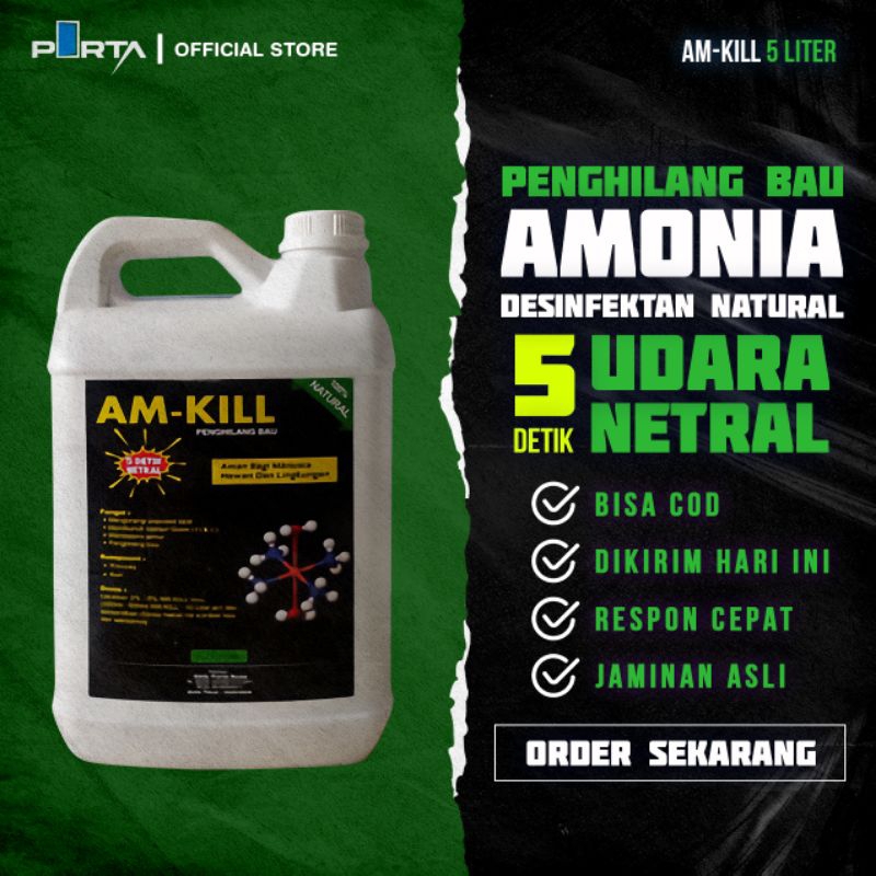 AMKILL 5 liter - PENGHILANG BAU AMONIA AYAM BROILER AYAM PETELUR LAYER AYAM PEJANTAN AYAM KAMPUNG