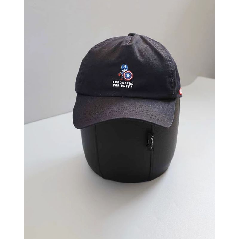 TOPI MARVEL CAPTAIN AMERICA OFFICIAL BRANDED BASEBALL HITAM
