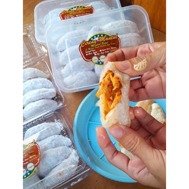 

Cireng Mantul isi ayam suwir pedas (boks)