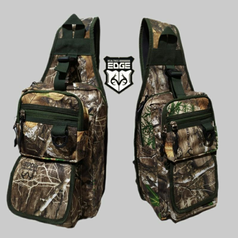 Tas Slempang Camo Bahan Import Anti Air Loreng Real tree Edge Series Sling bag Hunting tas Selempang