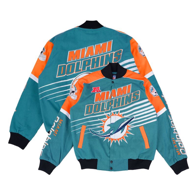 VARSITY JAKET FULL BORDIR MIAMI DOLPHINS