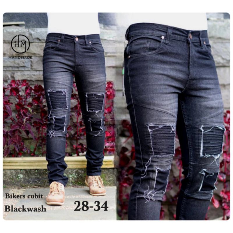 Celana Pria Jeans Ripped Sobek Puring Softjeans