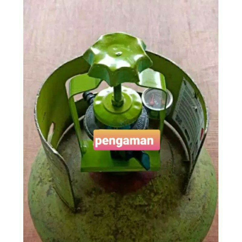 Pengaman Regulator Tabung Gas 3 kg - 12 kg subsidi non subsidi catok pengaman regulator tabung gas