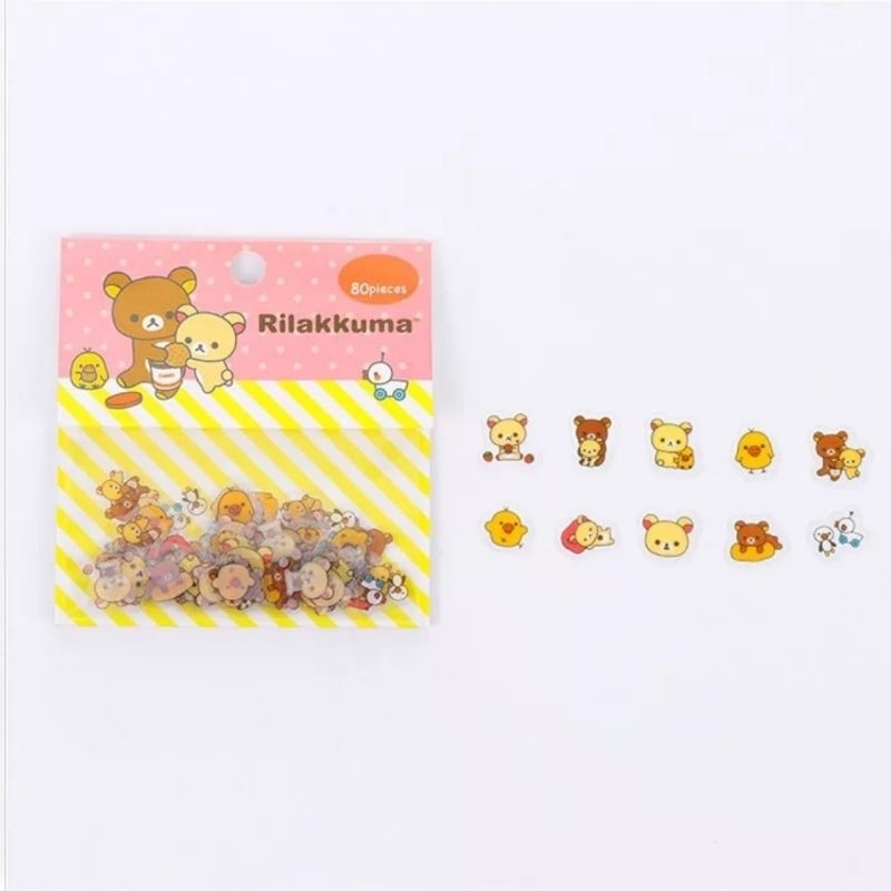 

80pcs sticker mini lucu aesthetic - sticker bullet journal diary scrapbook - stiker kartun lucu