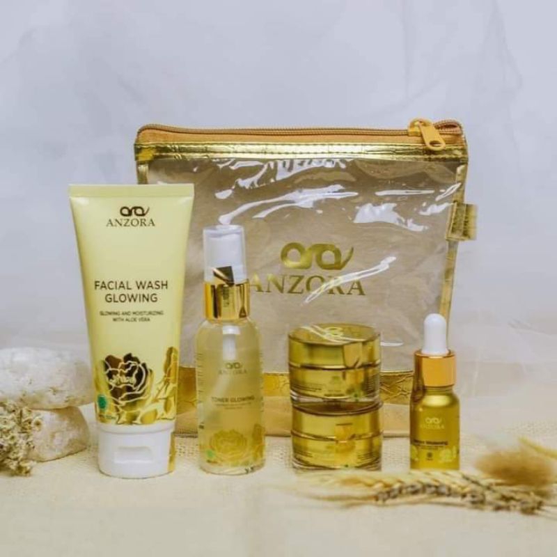 ANZORA SKINCARE PAKET GLOW PENCERAH WAJAH ACNE PENGHILANG JERAWAT ACNE DRAKSPOT PENGHILANG FLEK DIWA