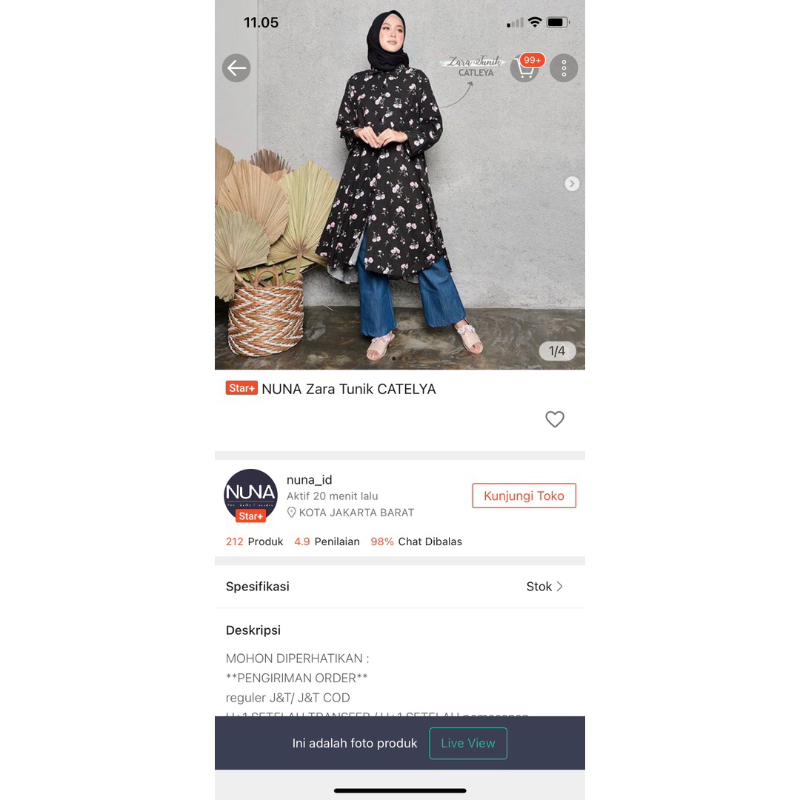 kemeja rayon flower nuna