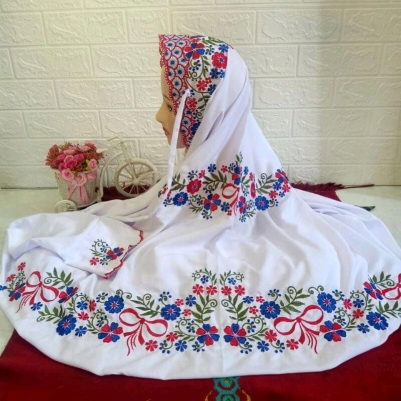 MUKENA TERUSAN / LAJUR POLINO SILK SUPER GRADE AAA MURAH