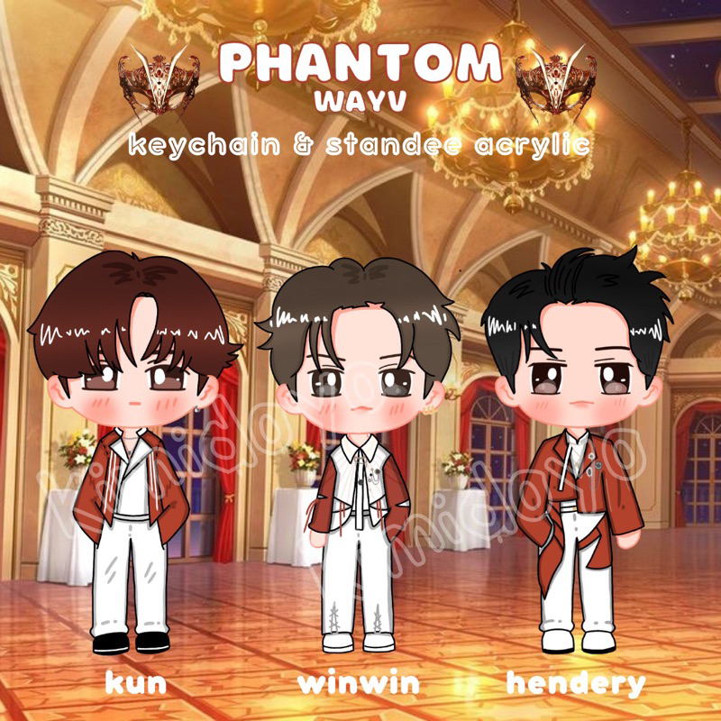 [PO] KEYCHAIN DAN STANDEE ACRYLIC WAYV PHANTOM CHIBI LUCU KOREAN WAYZENNIE