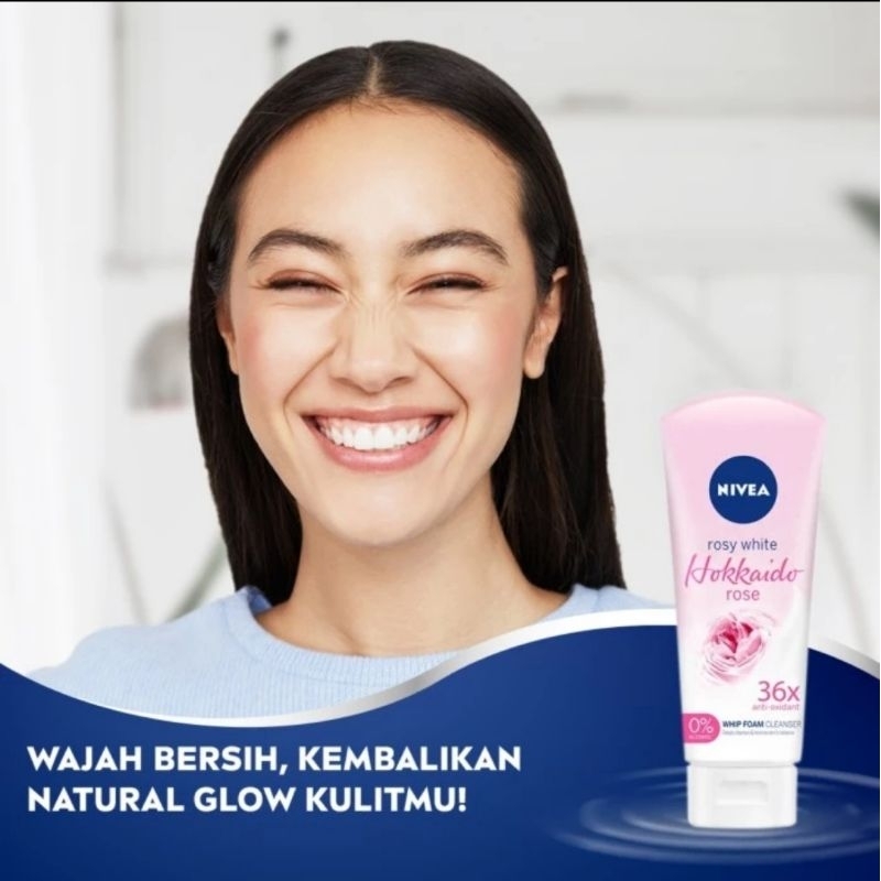 Nivea Hokkaido Rose Whip Facial Foam 100 ml