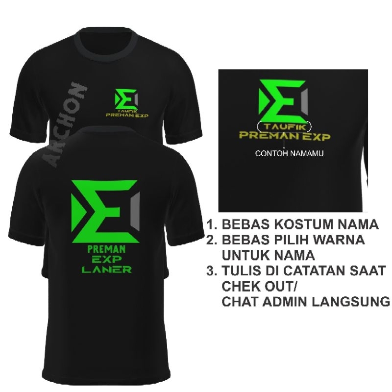 KAOS MLBB/ KAOS COSTUME DESIGN/ KAOS ROLE MLBB Dan Namamu /  BISA COD