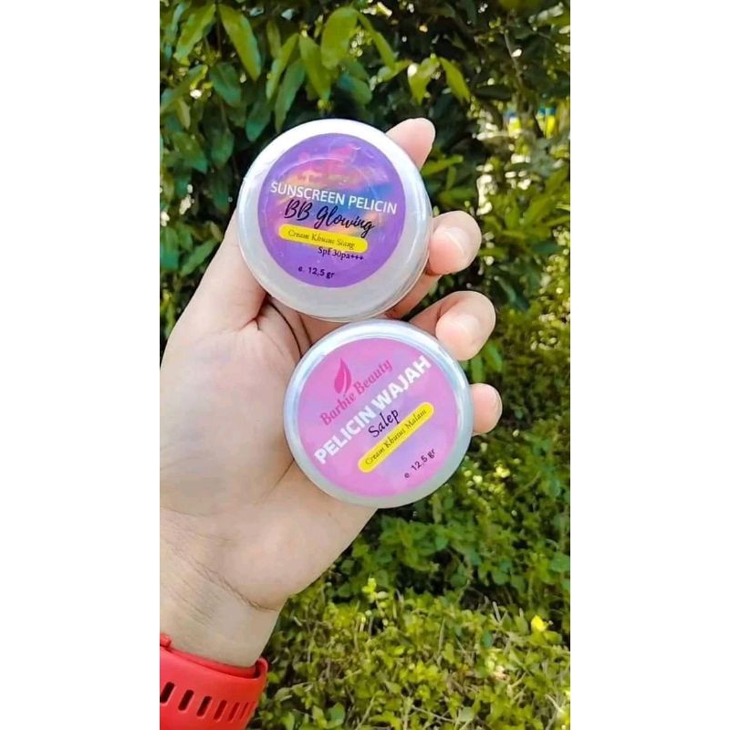 sepasang salep pelicin MLM dan suncreen BB glowing