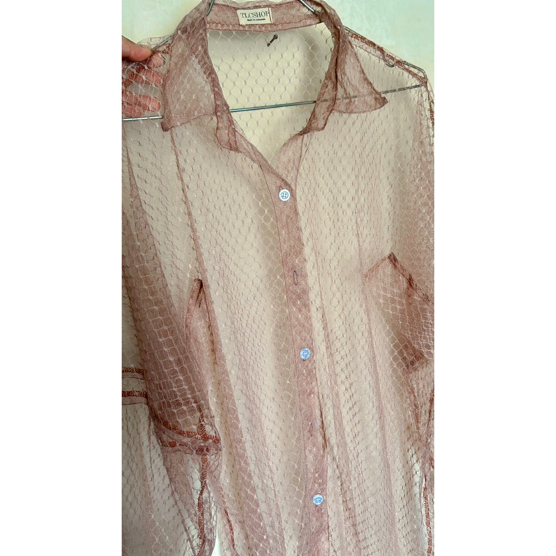 PRELOVED kemeja transparan