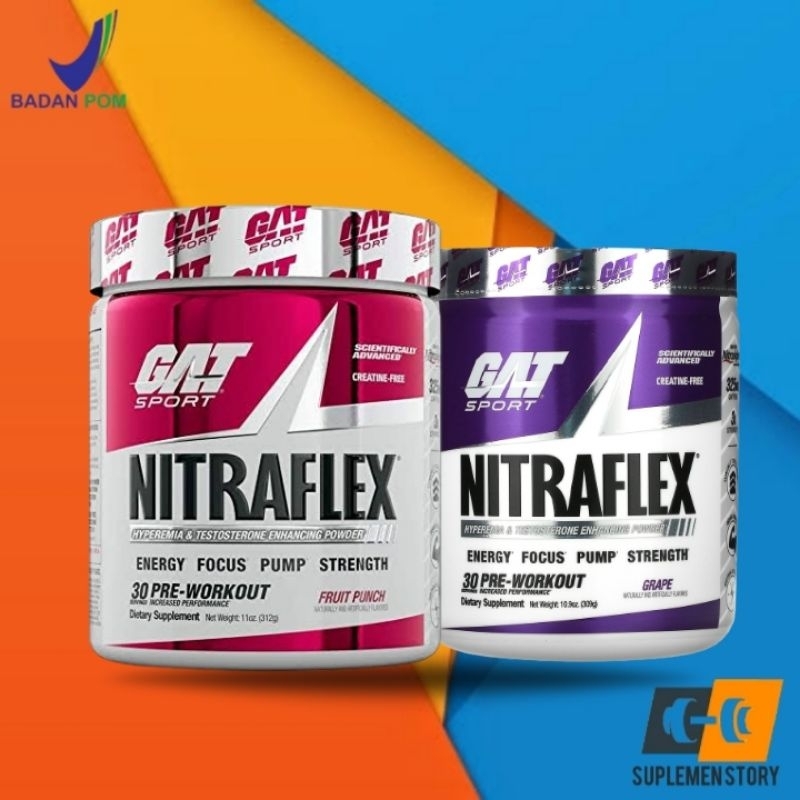 GAT NITRAFLEX PRE WORKOUT 30 SERVING PWO GAT NITRA FLEX PRE WORKOUT PLUS BURN