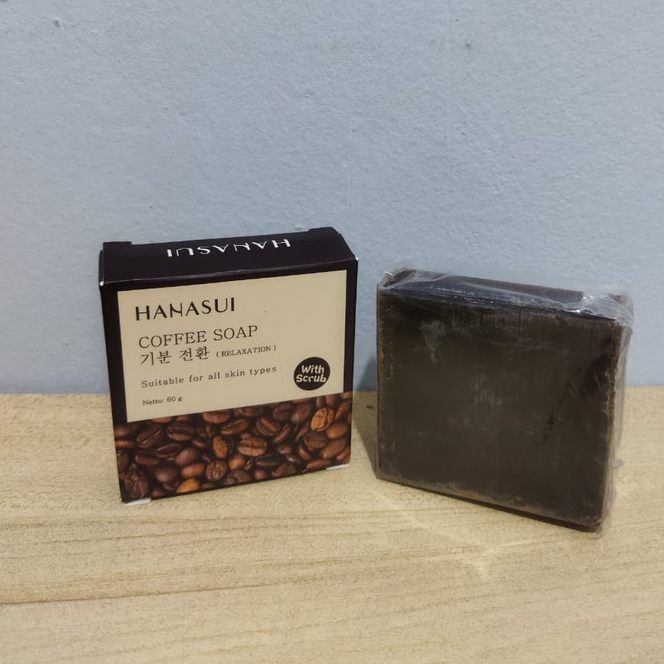 Hanasui Coffee Soap With Scrub 60gr Original Melembabkan Kulit