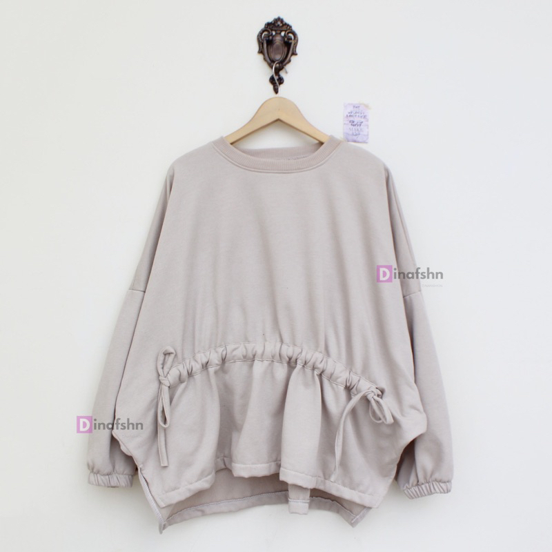 Sweater Blouse Oversize Serut XXXL Sweater Oversize wanita