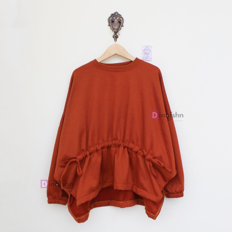 Sweater Blouse Oversize Serut XXXL Sweater Oversize wanita