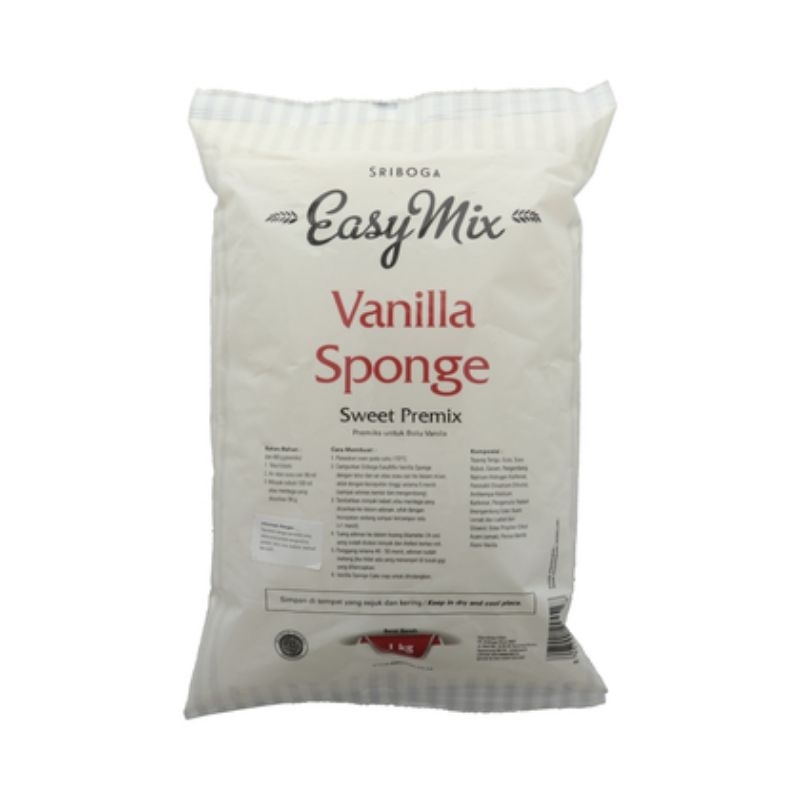 

SRIBOGA EASYMIX VANILLA SPONGE 1 KG