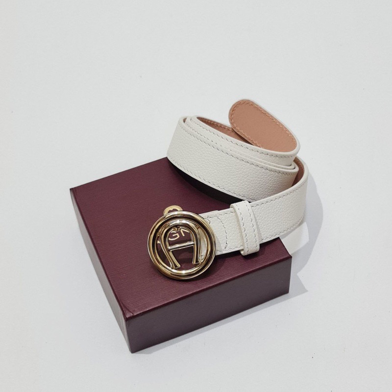 AIGNER LIVIA WOMAN BELT WHITE GHW 2.5x102