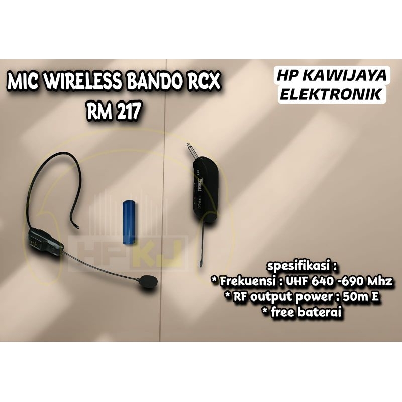 MIC WIRELESS BANDO RCX RM 217/205 mic wireless bando rcx