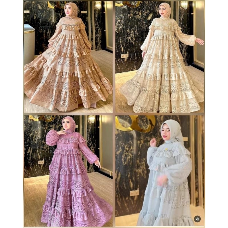 Dress Brokat Mewah Shellasaukia