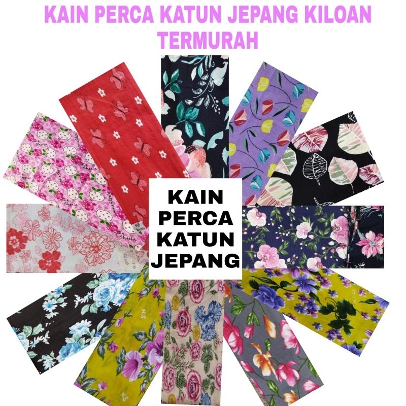 Kain katun Jepang kiloan|Kain katun|Kain perca katun Jepang kiloan termurah | Kain Perca termurah | 