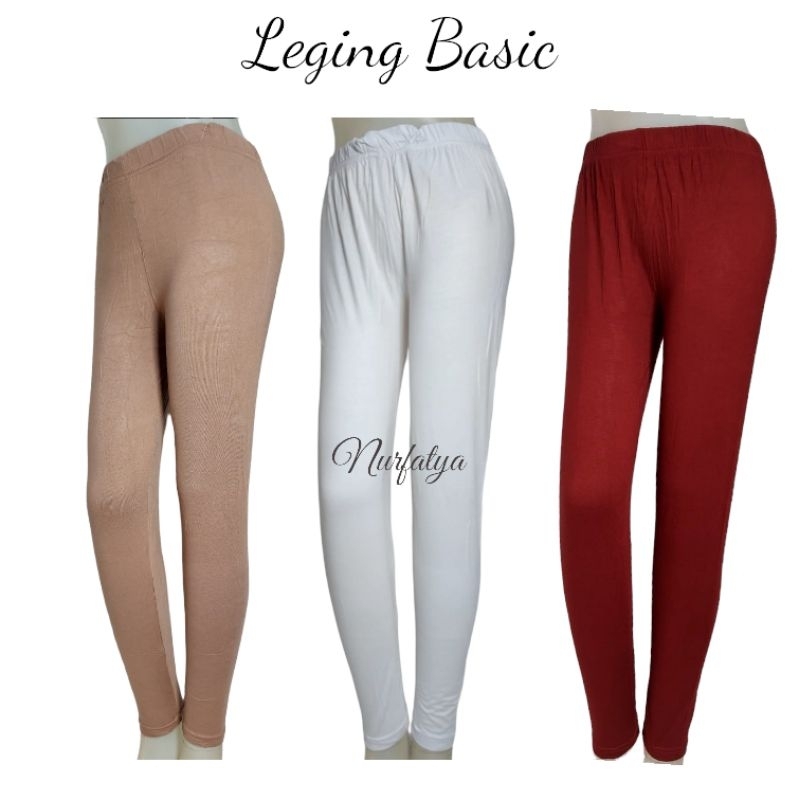 Celana Lejing Basic Leging Polos Legging Wanita Bahan Rayon