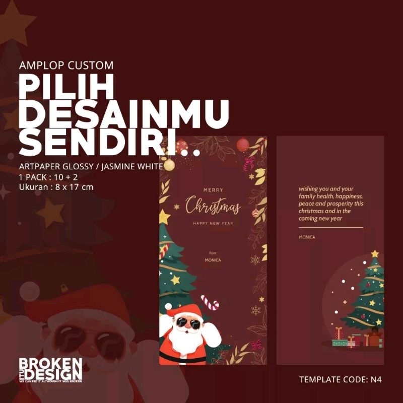 Amplop Custom Natal N6