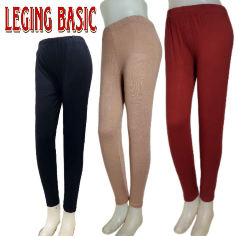 Celana Legging Wanita Lejing Basic Leging Panjang Polos