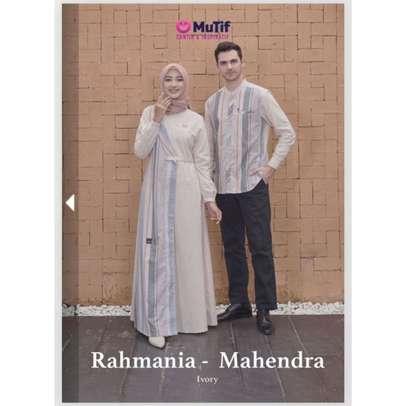 Couple Mutif Rahmania dan Mahendra Ivory Gamis Rahmania Koko Mahendra