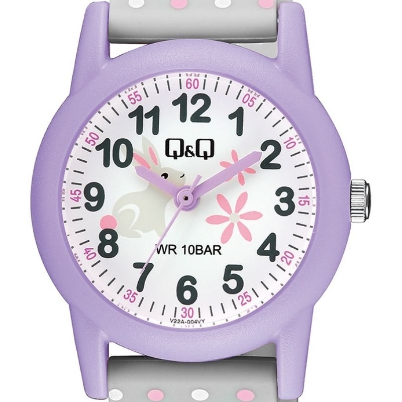 Q&amp;Q QNQ QQ ORIGINAL RUBBER BAND KIDS WATCH JAM TANGAN ANAK V22A