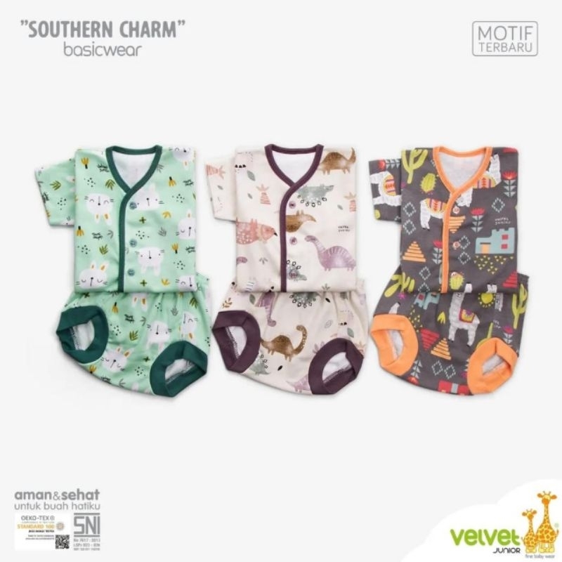 set baju velvet / baju bayi