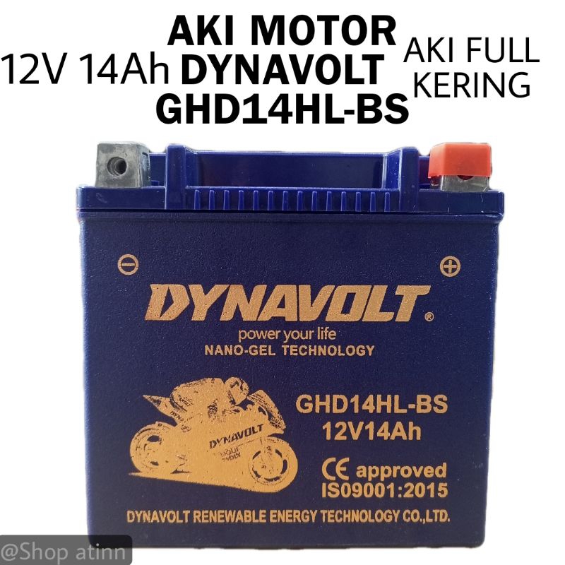 AKI MOTOR DYNAVOLT GHD14HL-BS AKI FULL KERING 12V 14Ah