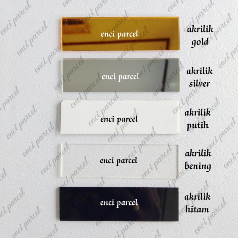 custome tulisan nama tgl akrilik gold silver triplek mdf