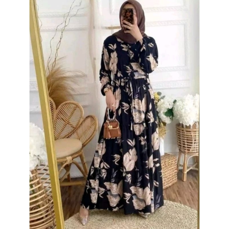 GAMIS AVELA RAYON LD 105-110 CM // SYFANA MAXI DRESS /  DRES