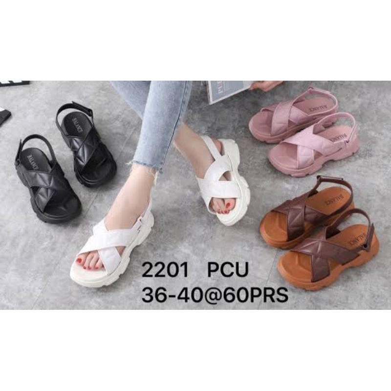 SALE 36-42 Sandal Gunung Wanita Korean Import Bahan Rubber SEPATU SANDAL WEDGES KARET JELLY WANITA I