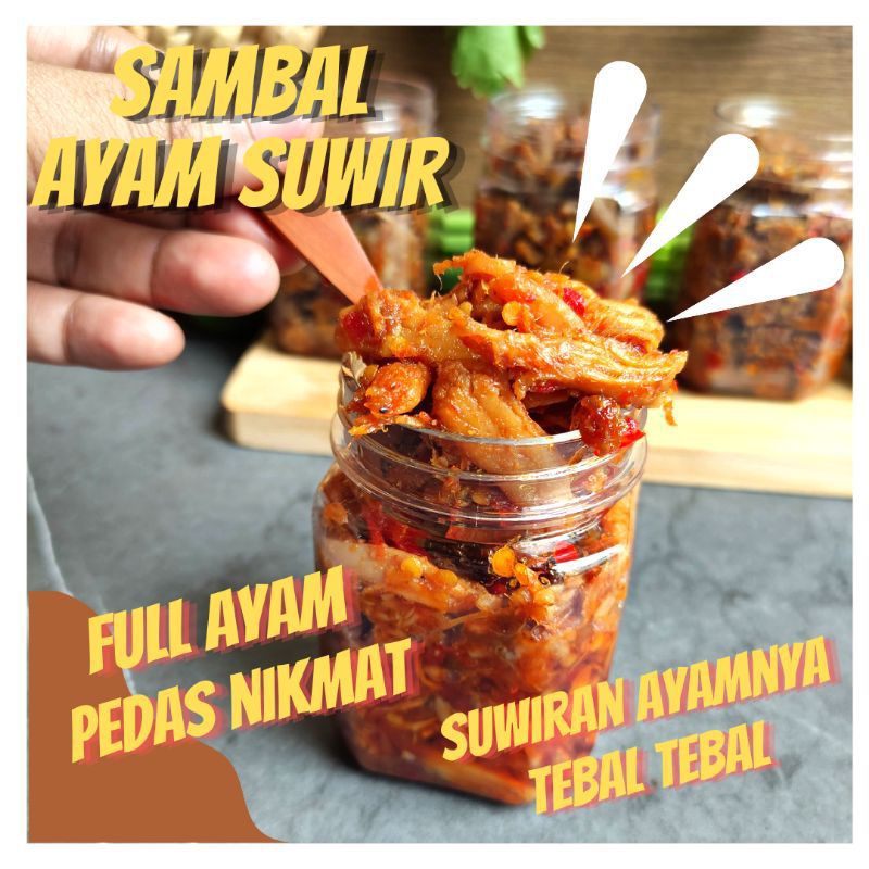 

SAMBEL AYAM SUWIR 150GR Pedas & Sedang INDO SAMBEL